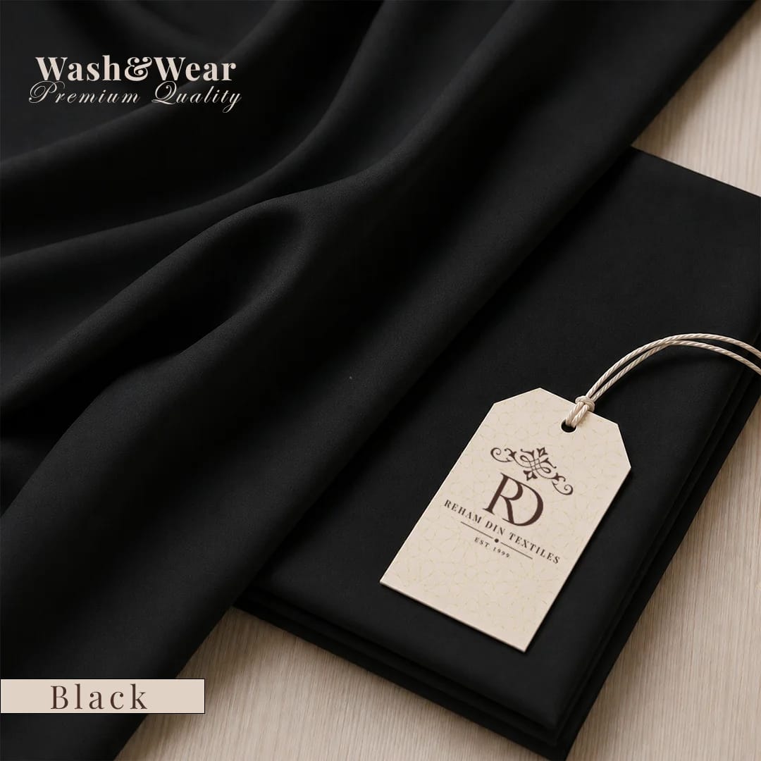Rehmdin Four Season Wash N Wear Suit (Black)