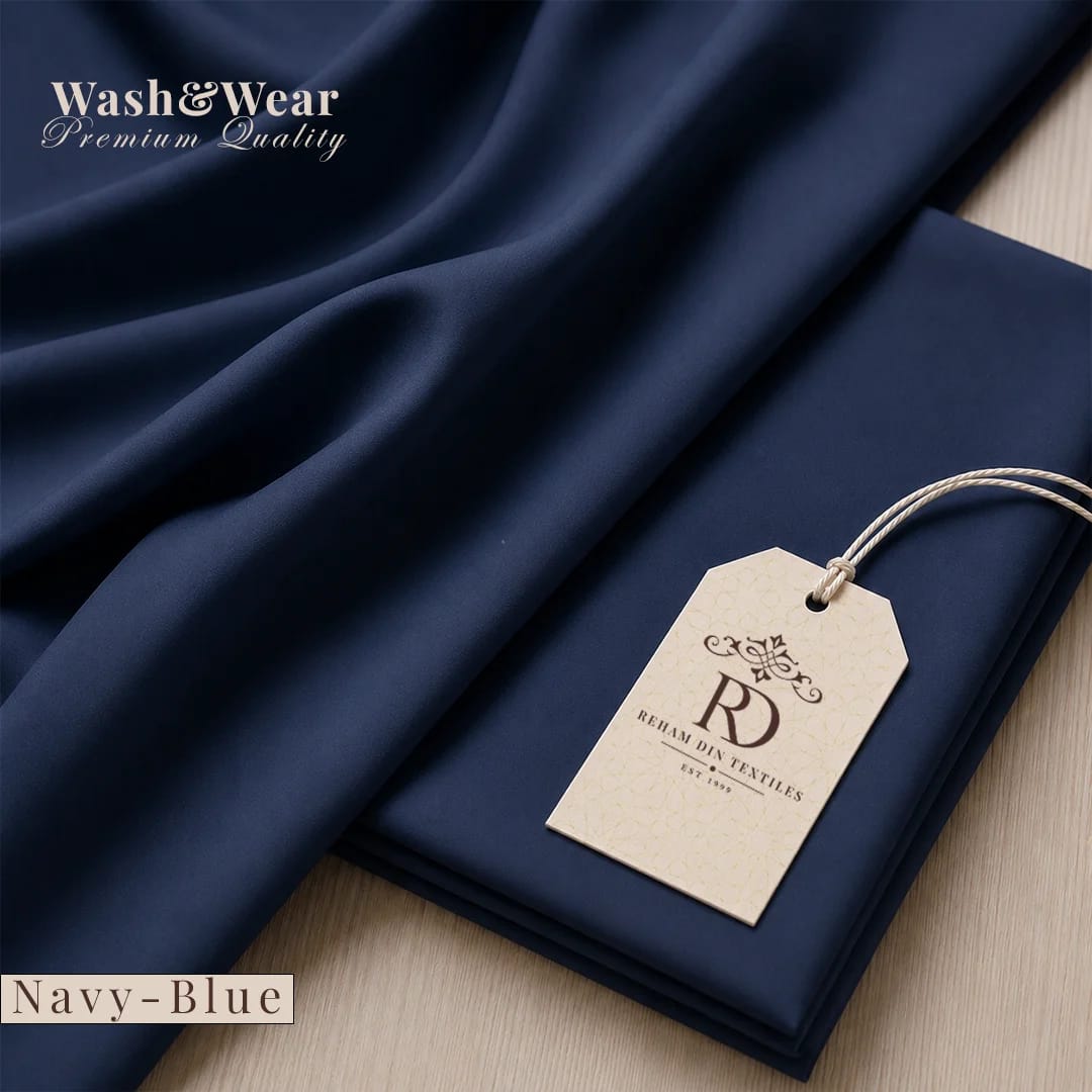 Rehmdin Four Season Wash N Wear Suit (Navy Blue)