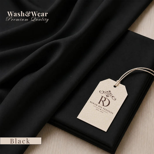 Rehmdin Four Season Wash N Wear Suit (Black)