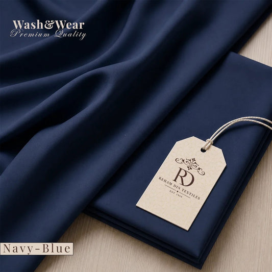 Rehmdin Four Season Wash N Wear Suit (Navy Blue)