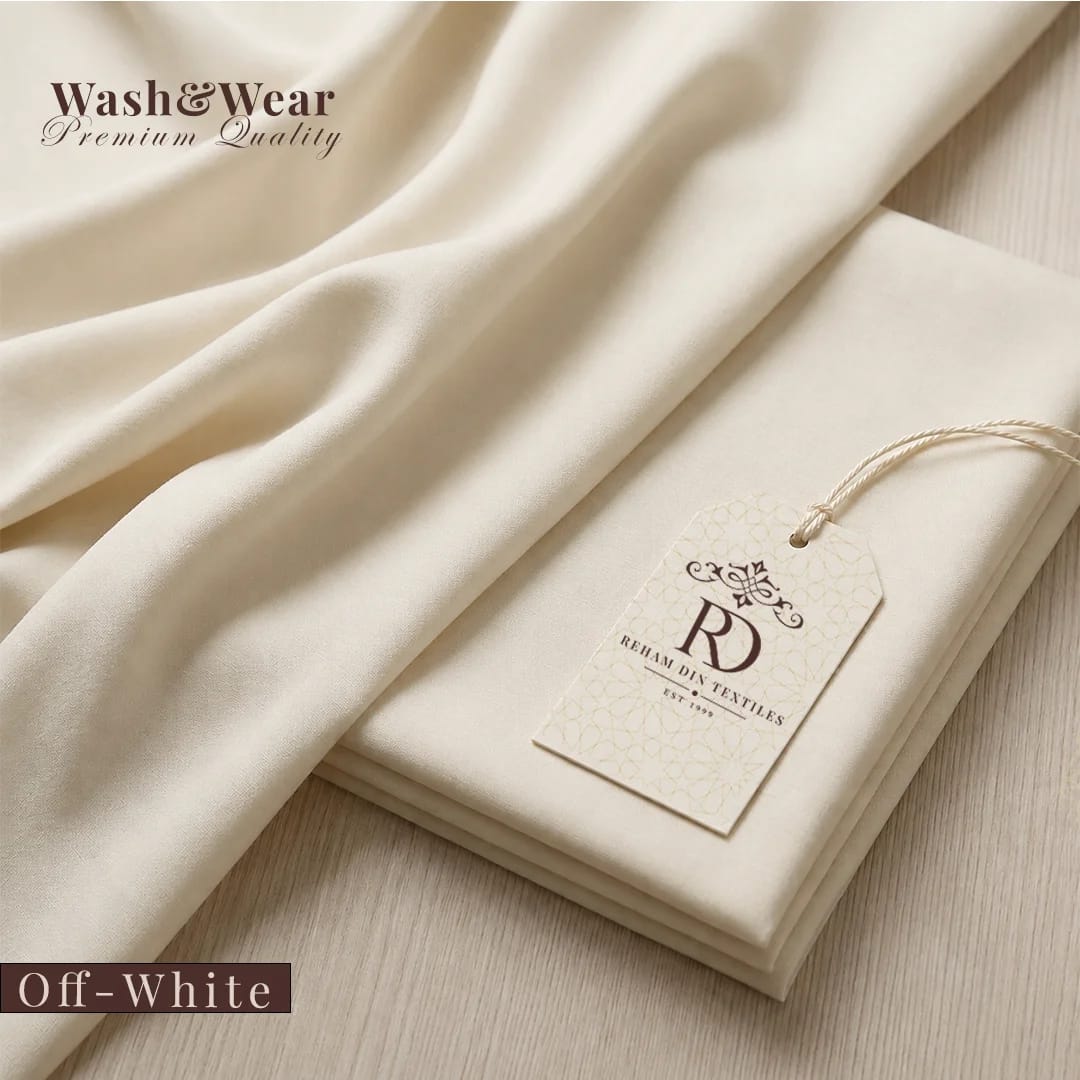 Rehmdin Four Season Wash N Wear Suit (Off White)