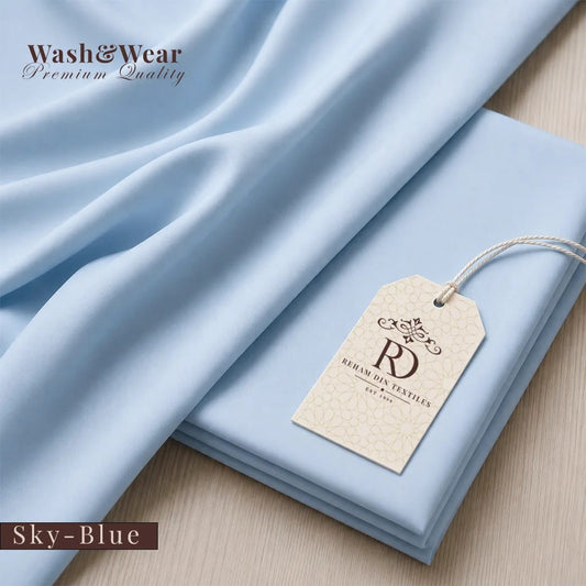 Rehmdin Four Season Wash N Wear Suit (Sky Blue)